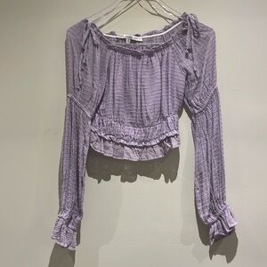 HYFVE purple off the shoulder top NWT